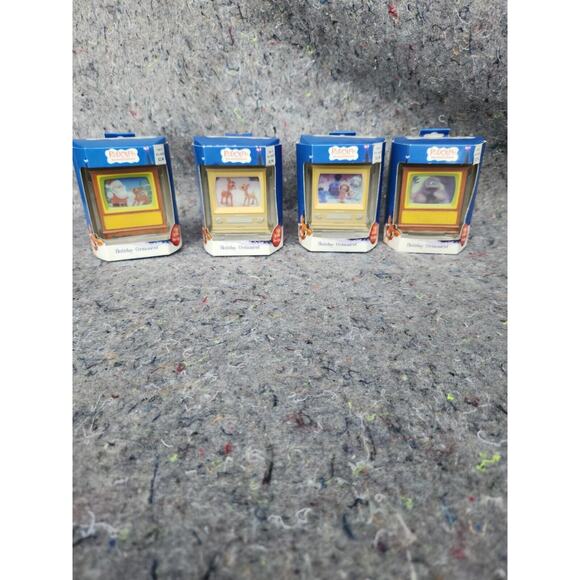 Enesco 1992 Light Up Television Misfit Toy Holiday Ornament Set Of 4 New In Box - Picture 1 of 9